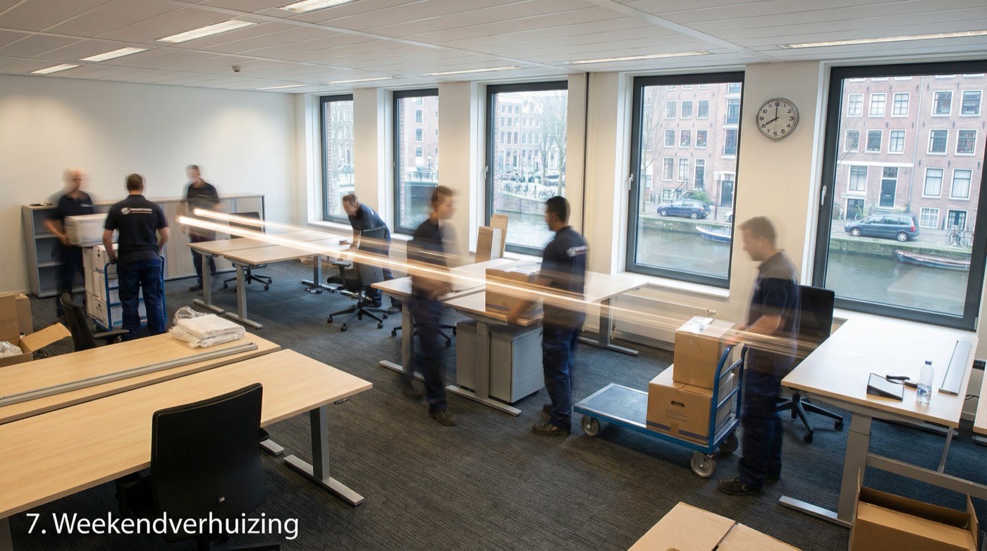 Projectverhuizing in modern kantoor